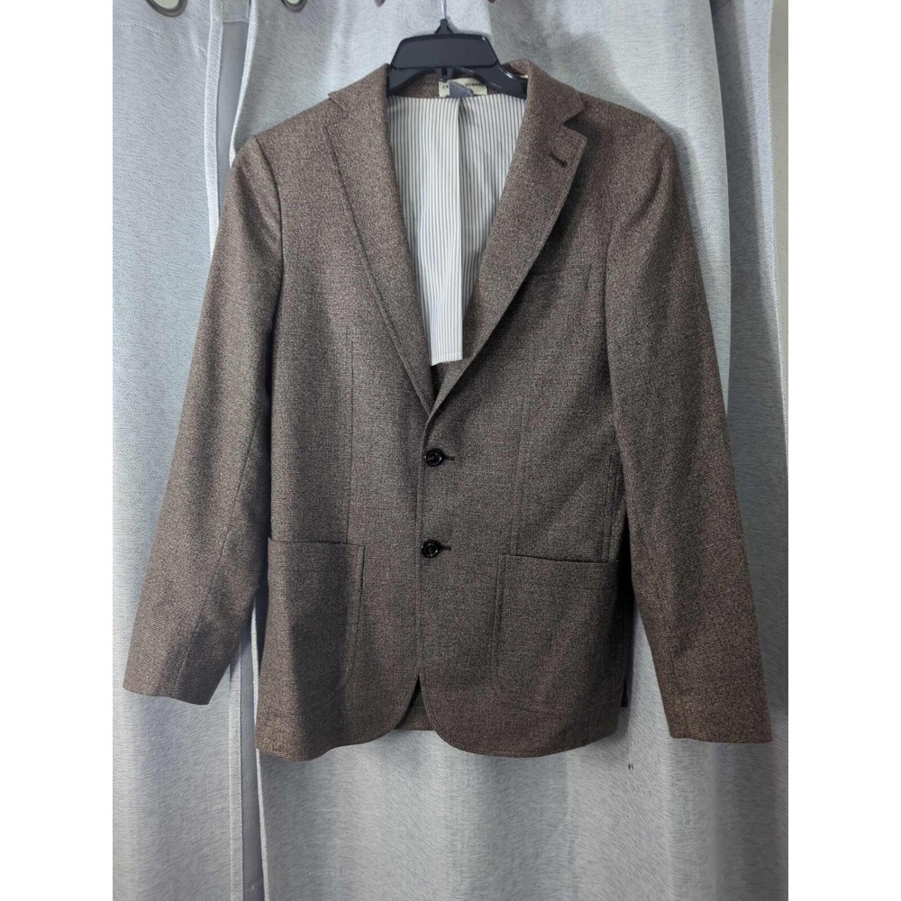 Crosby & Howard Blazer Mens Medium Brown Textured Two Button Front‎ Sport Coat